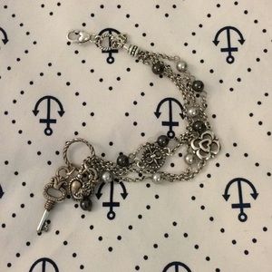 Silver charm bracelet